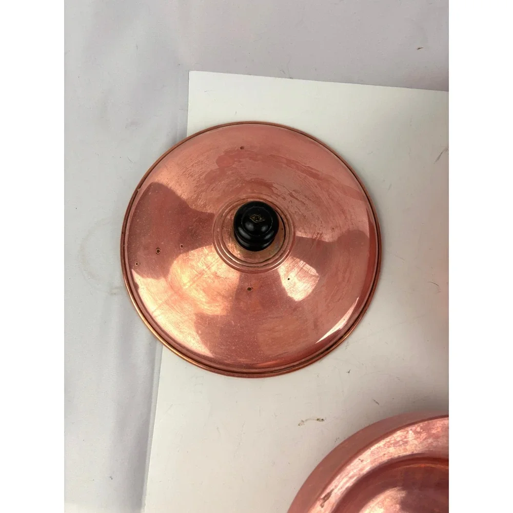 Vintage Nordic Ware Copper Double Boiler Set Tin Lined Pots Lid Bakelite Handles